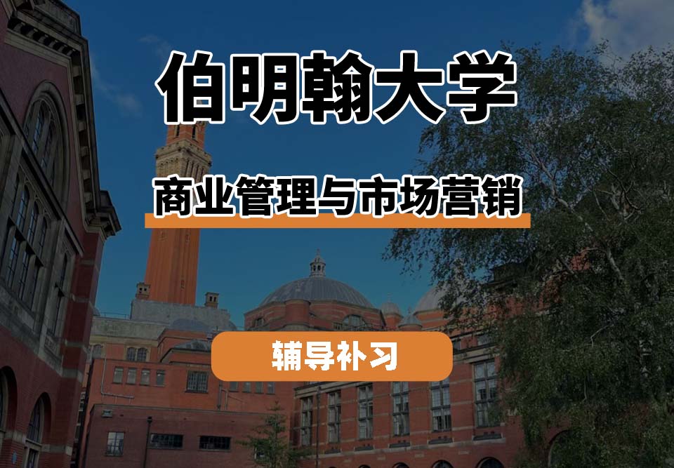 伯明翰大学UOB伯大商业管理与市场营销辅导补习补课(一)