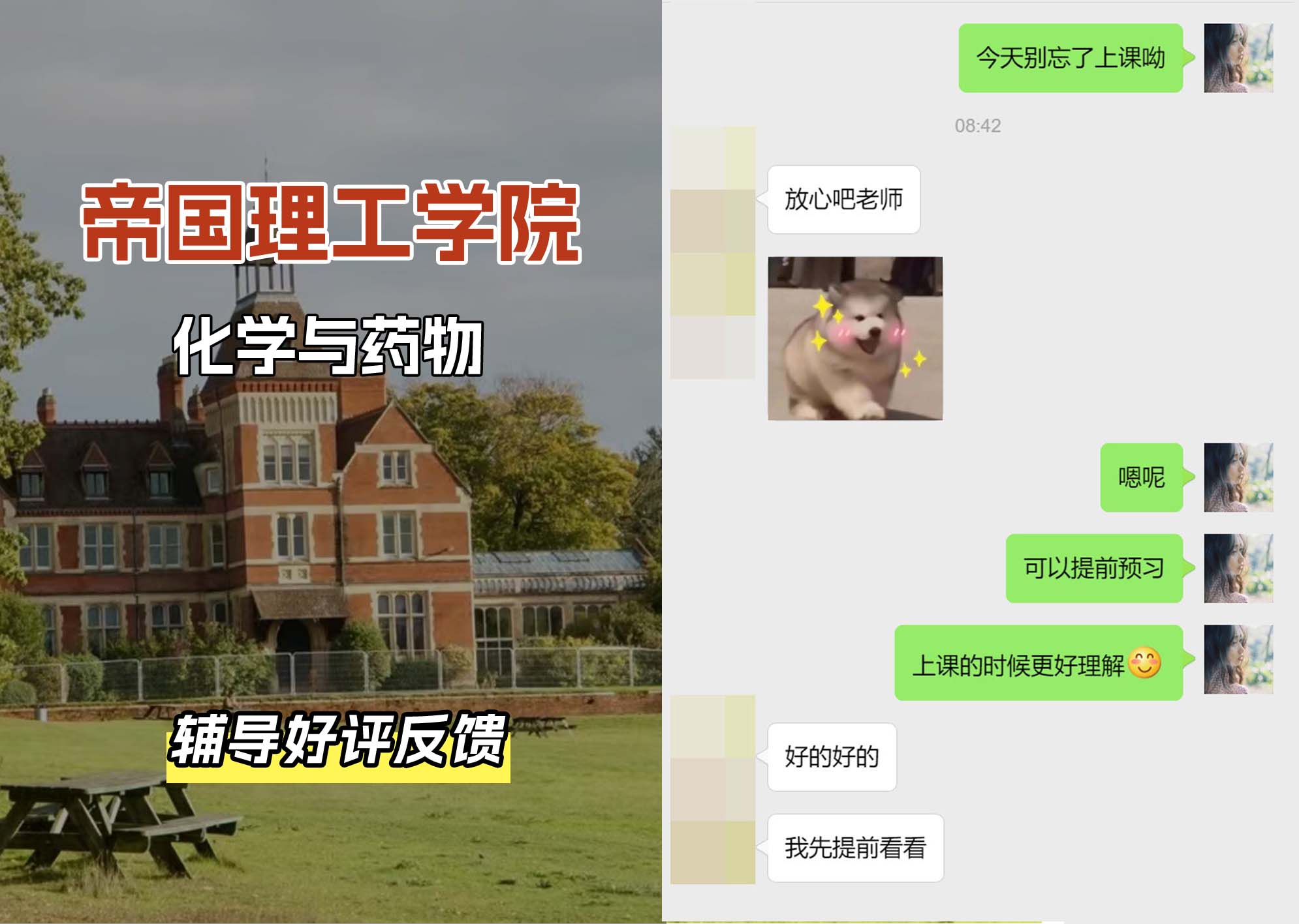 帝国理工IC化学与药物辅导好评反馈（二）