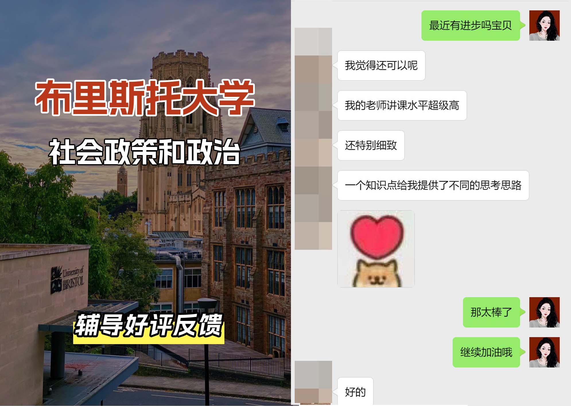 布里斯托大学布大社会政策和政治辅导好评反馈（二）