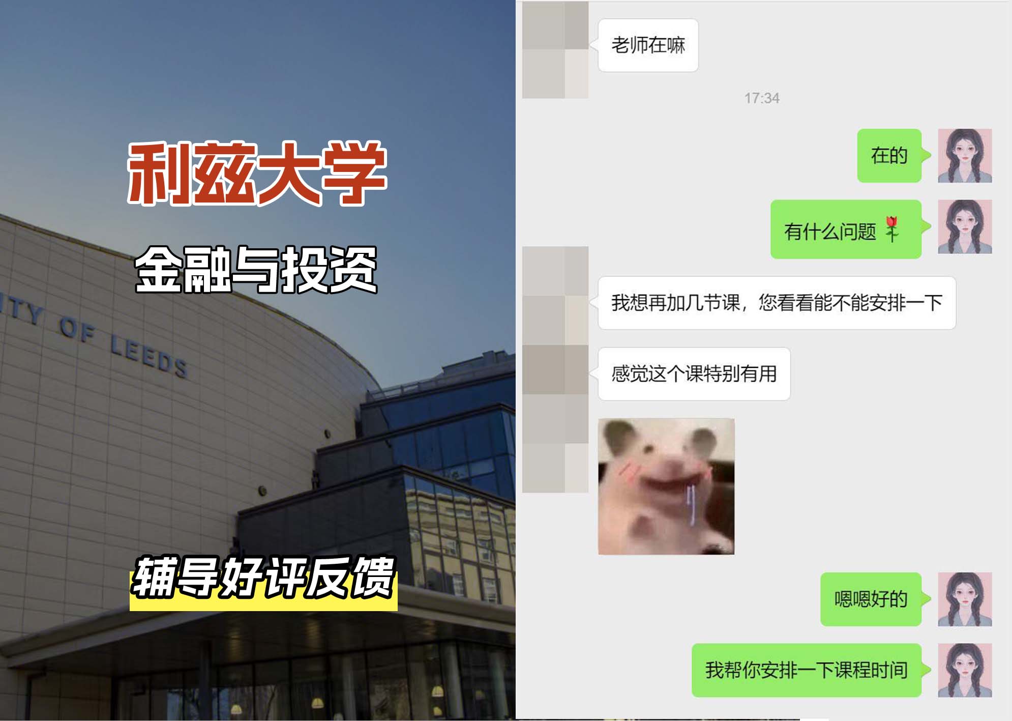 利兹大学leeds金融与投资辅导好评反馈