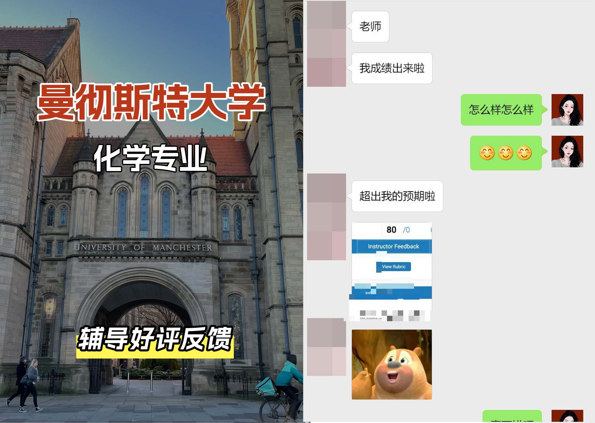 曼彻斯特大学曼大化学专业辅导好评反馈