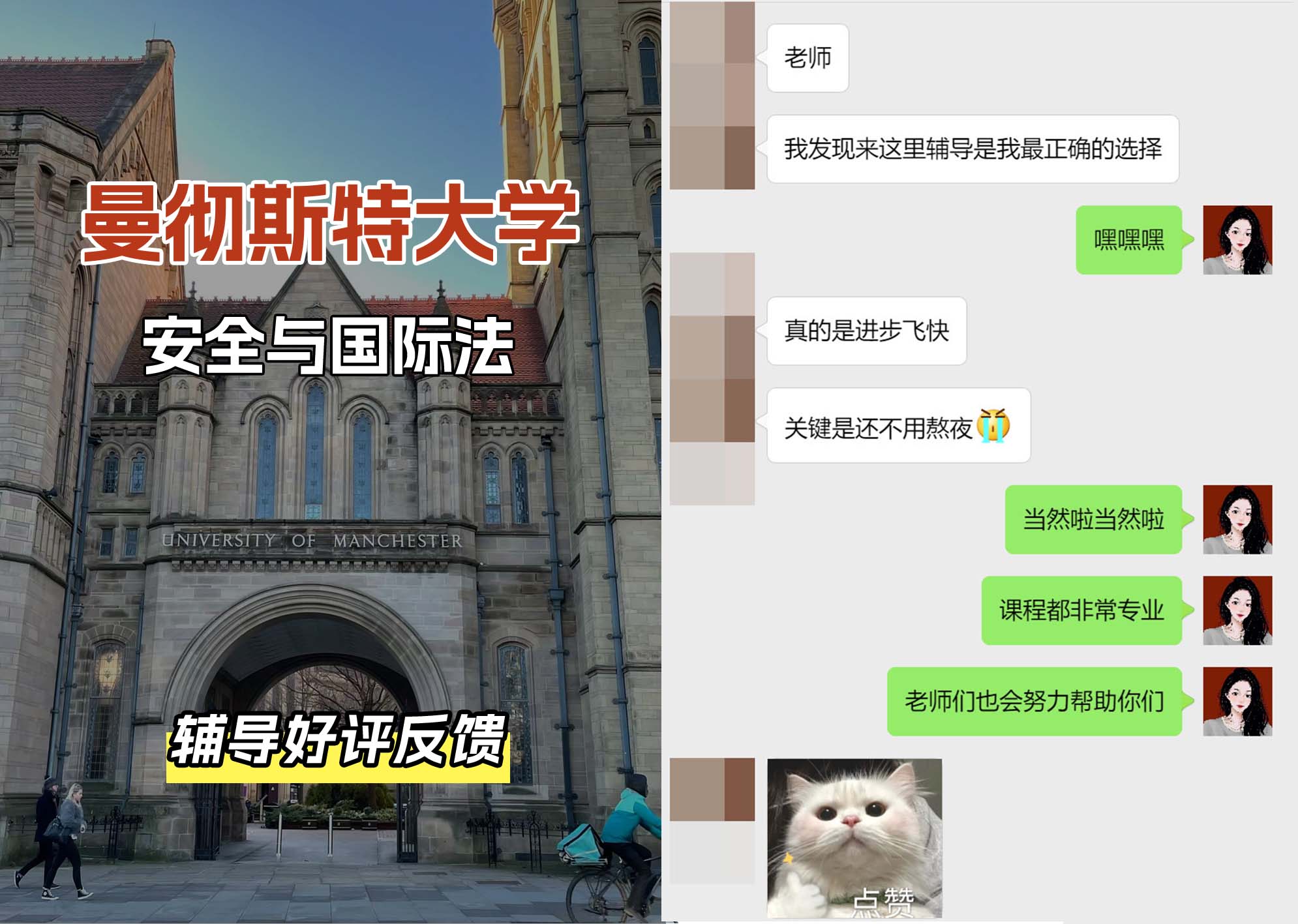 曼彻斯特大学曼大安全与国际法辅导好评反馈