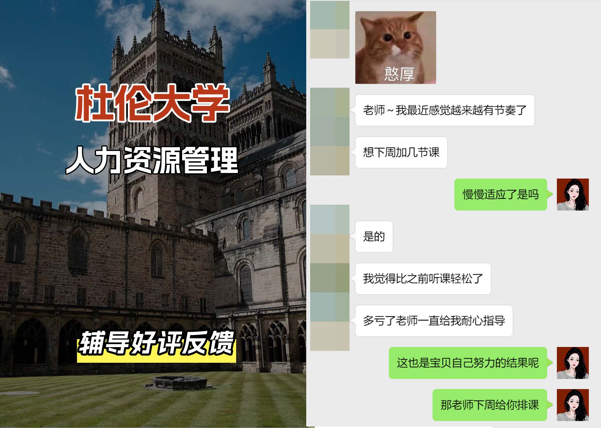 杜伦大学DUR人力资源管理辅导好评反馈