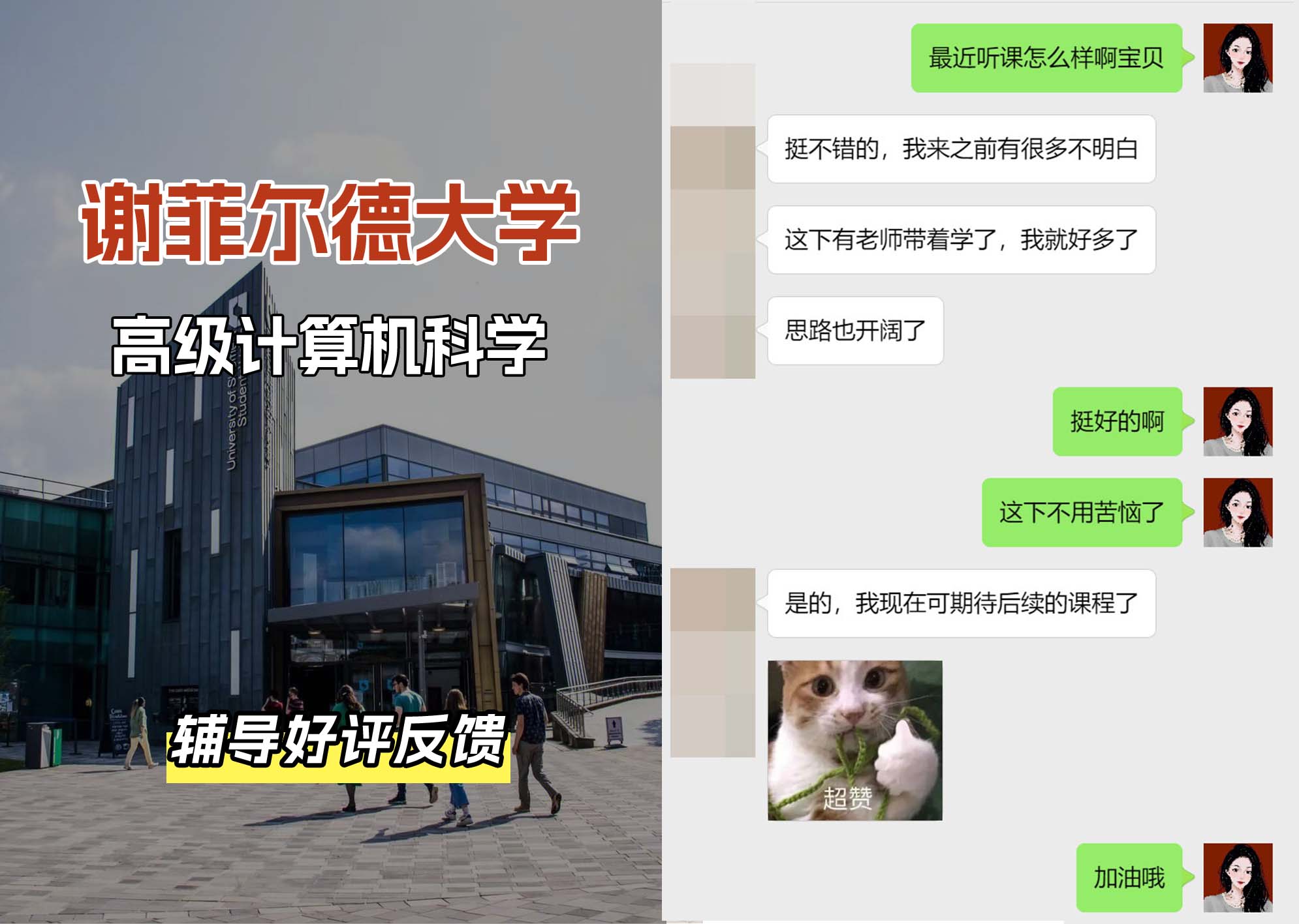 谢菲尔德大学谢大高级计算机科学辅导好评反馈