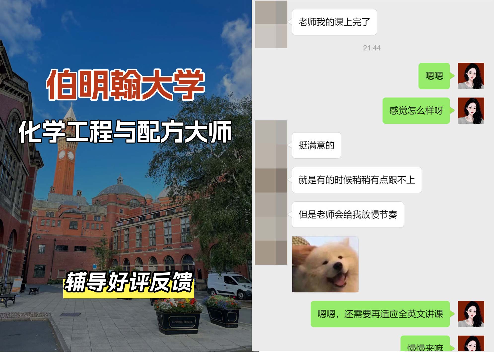 伯明翰大学伯大化学工程与配方大师辅导好评反馈（三）