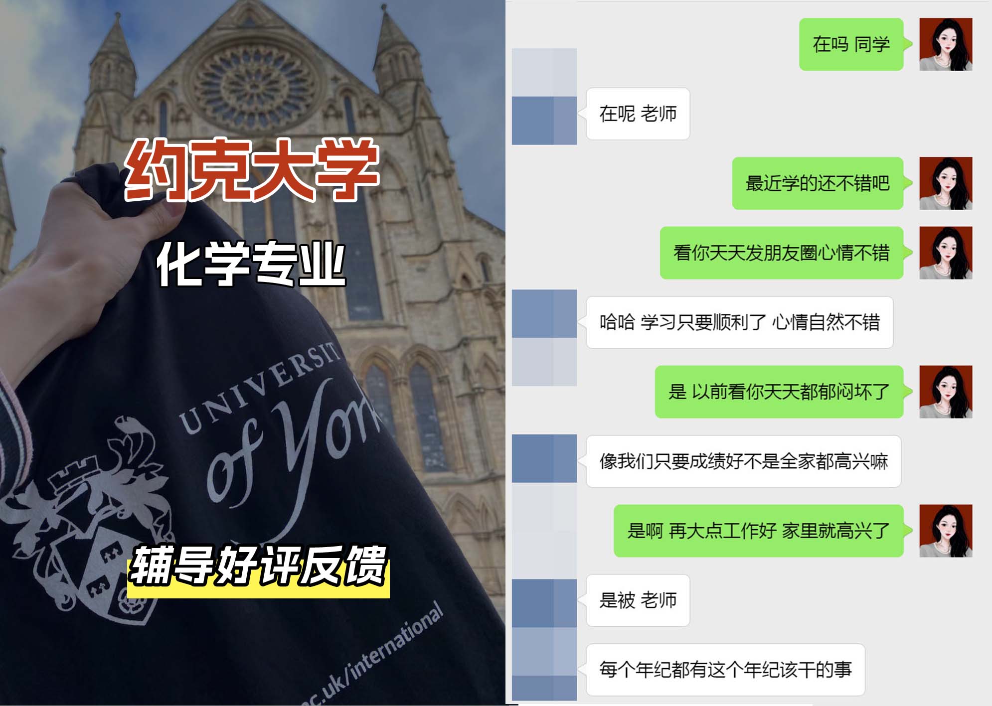 约克大学UOY化学专业辅导好评反馈