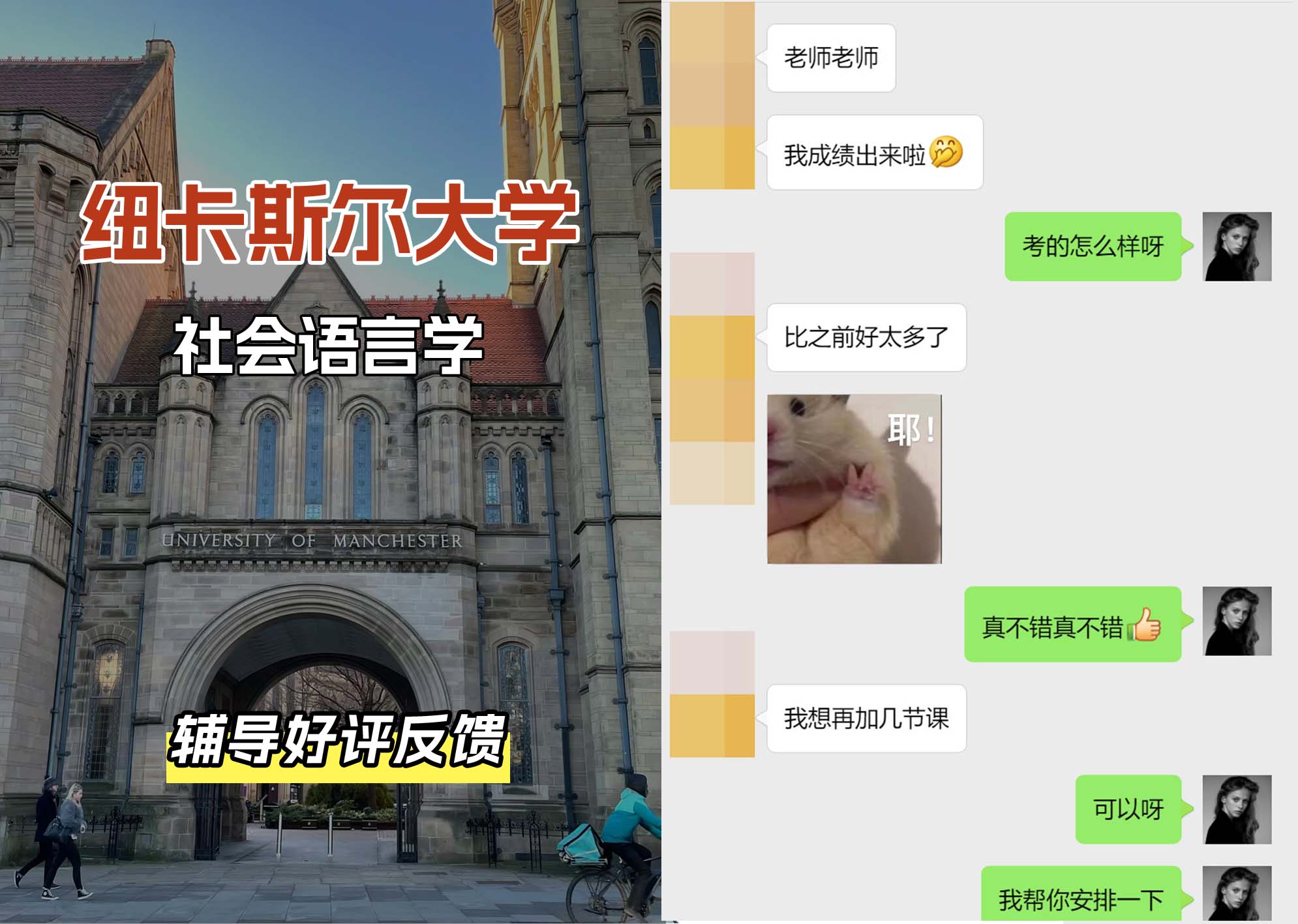 纽卡斯尔大学纽大社会语言学辅导好评反馈