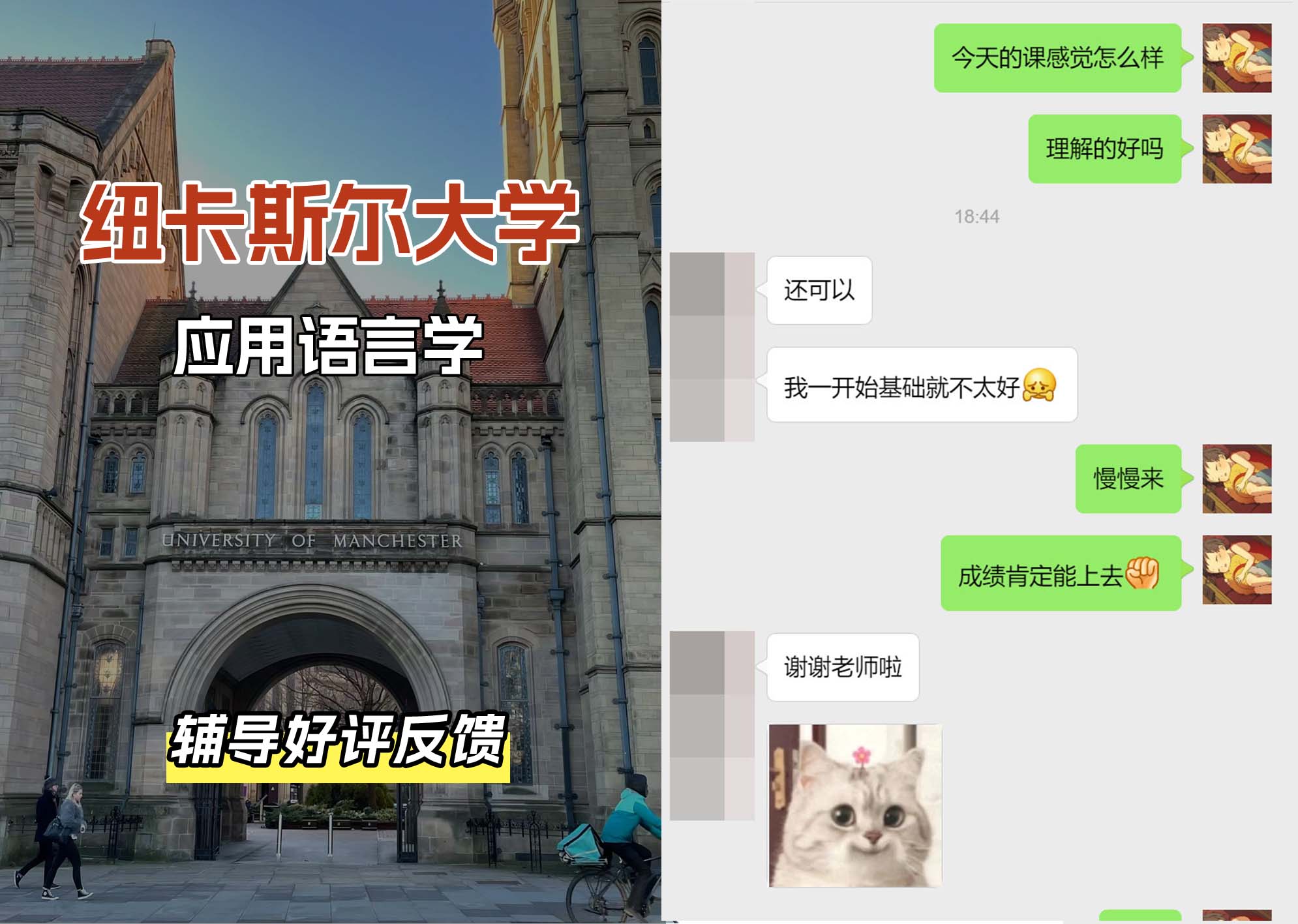 纽卡斯尔大学纽大应用语言学辅导好评反馈（一）
