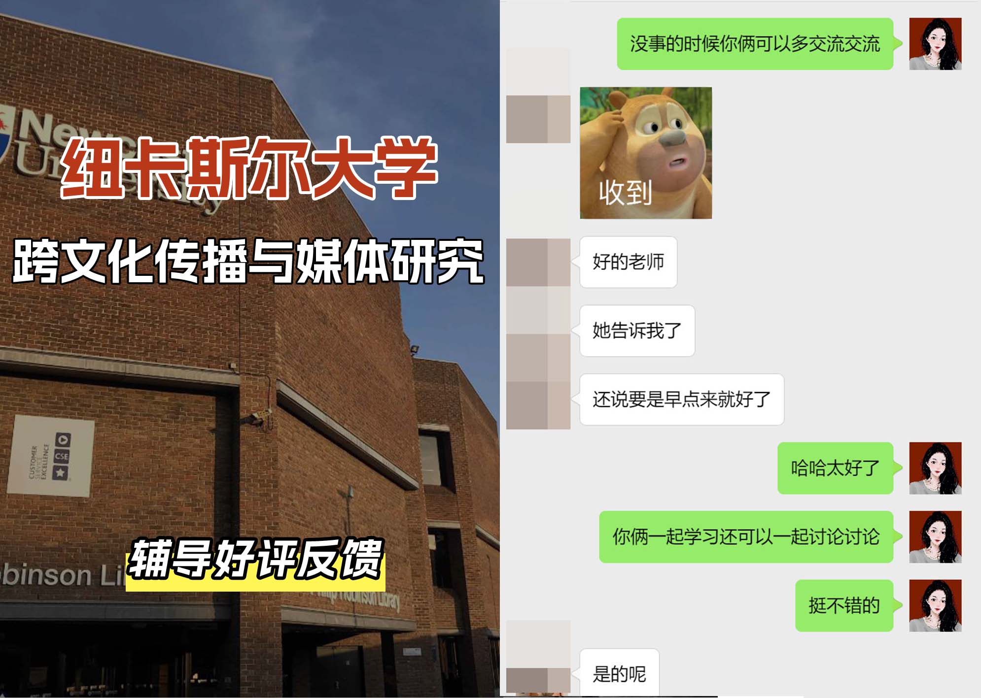 纽卡斯尔大学纽大跨文化传播与媒体研究辅导好评反馈