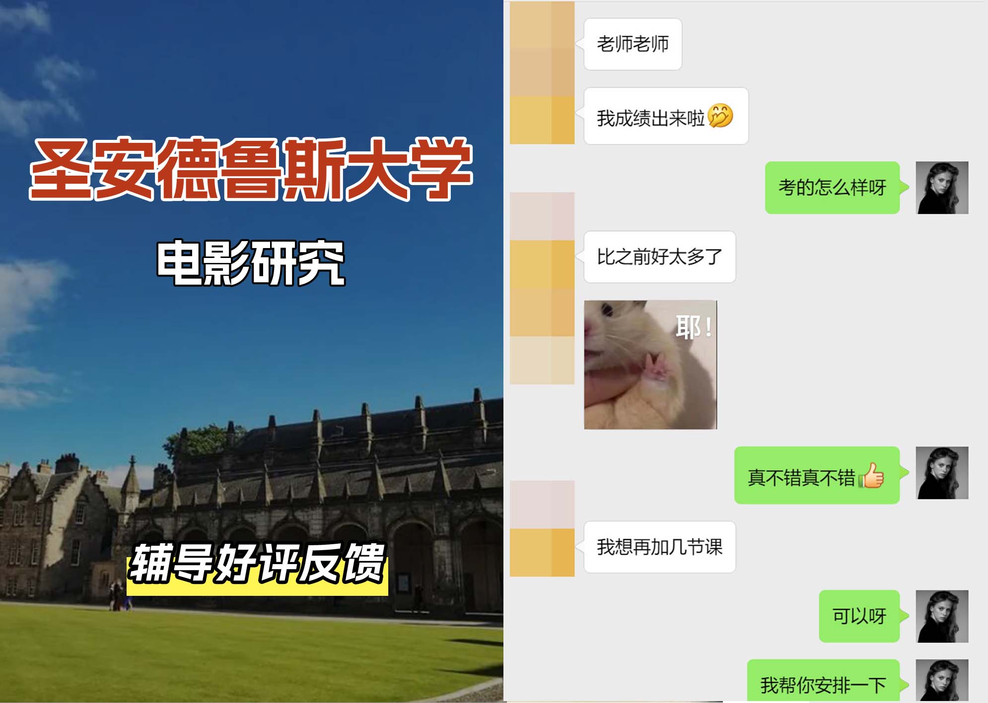 圣安圣安德鲁斯大学电影研究辅导好评反馈