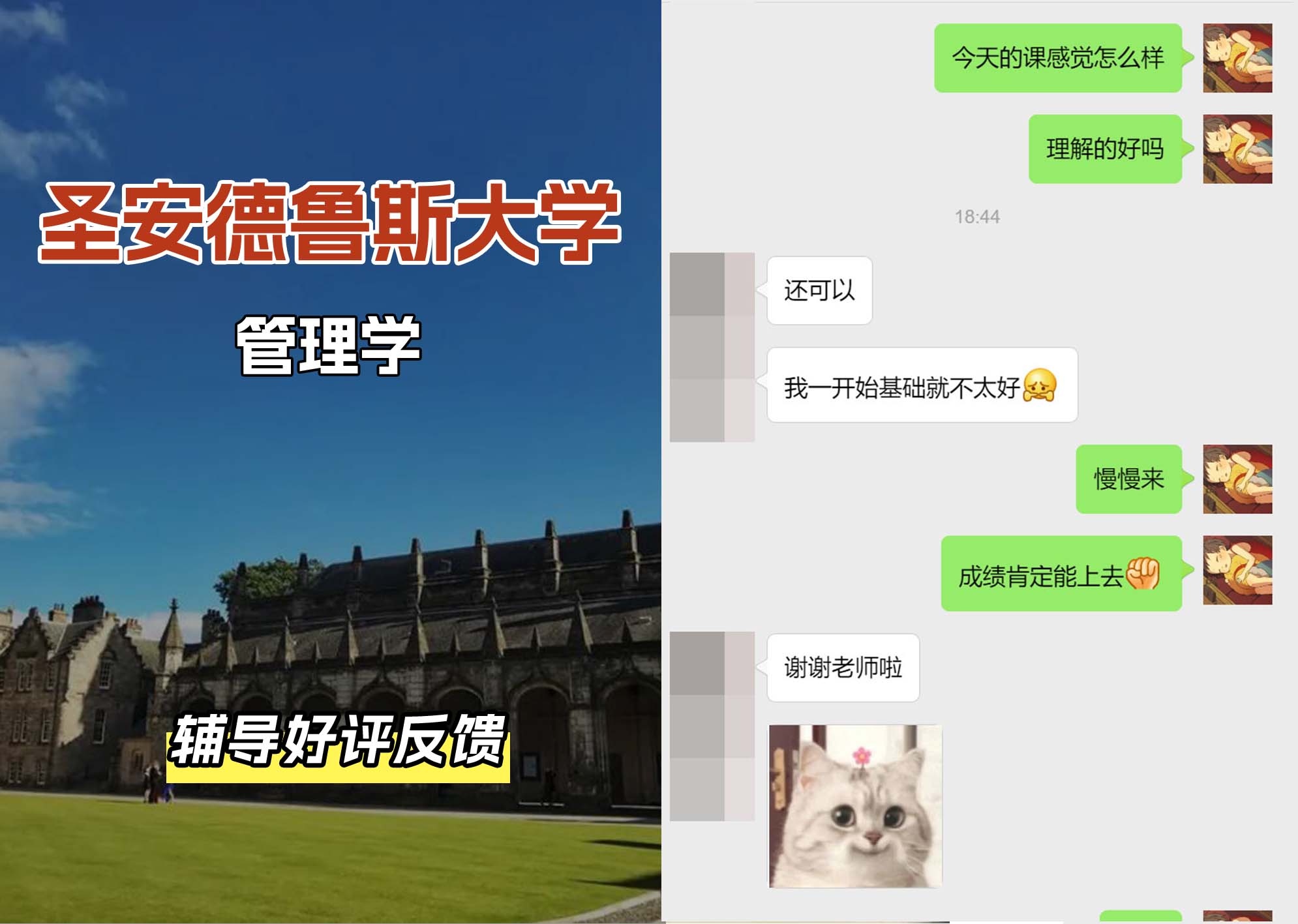 圣安圣安德鲁斯大学管理学辅导好评反馈