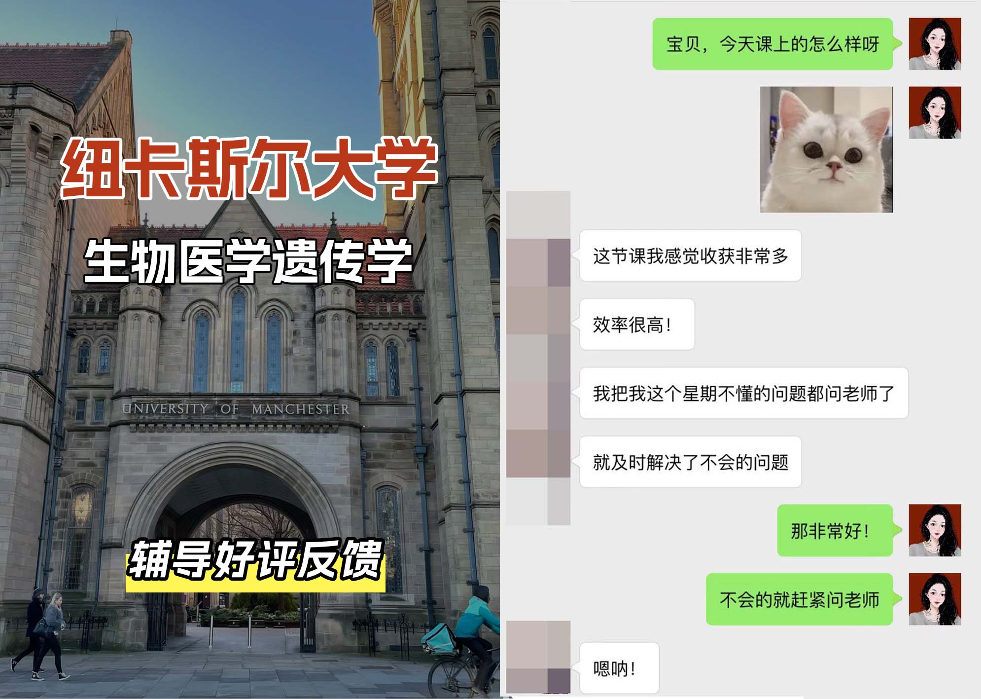纽卡斯尔大学纽大生物医学遗传学辅导好评反馈（一）