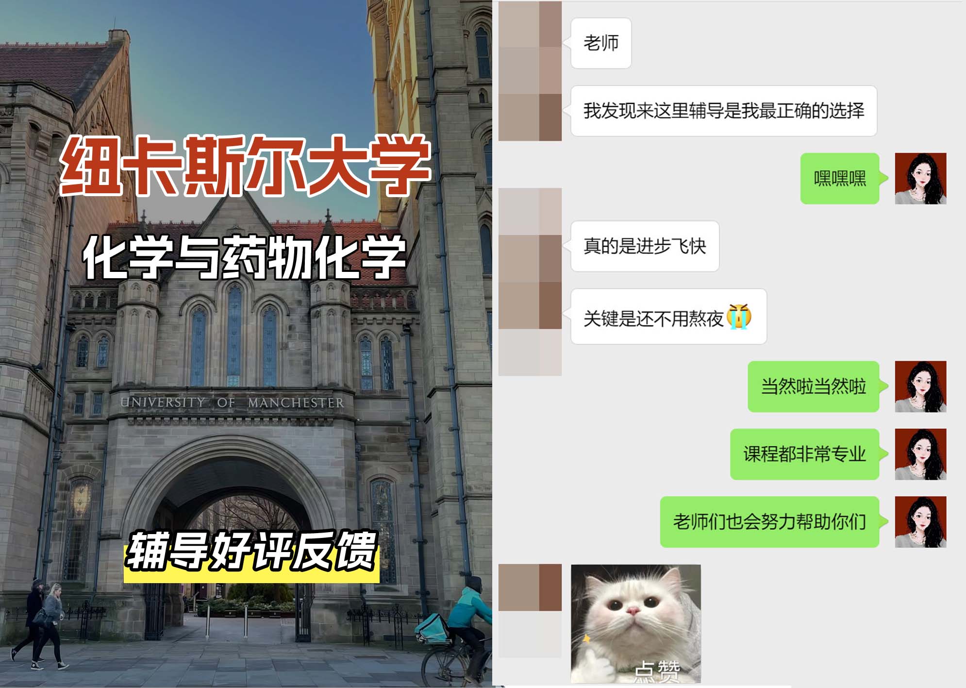 纽卡斯尔大学纽大化学与药物化学辅导好评反馈（二）
