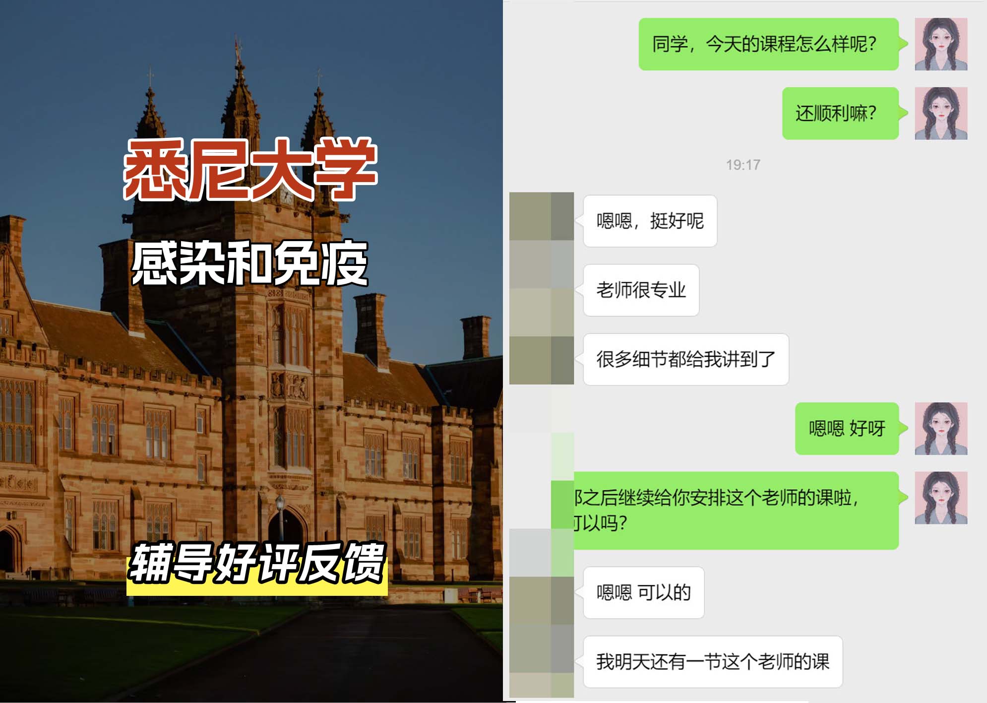 悉尼大学USYD感染和免疫辅导好评反馈