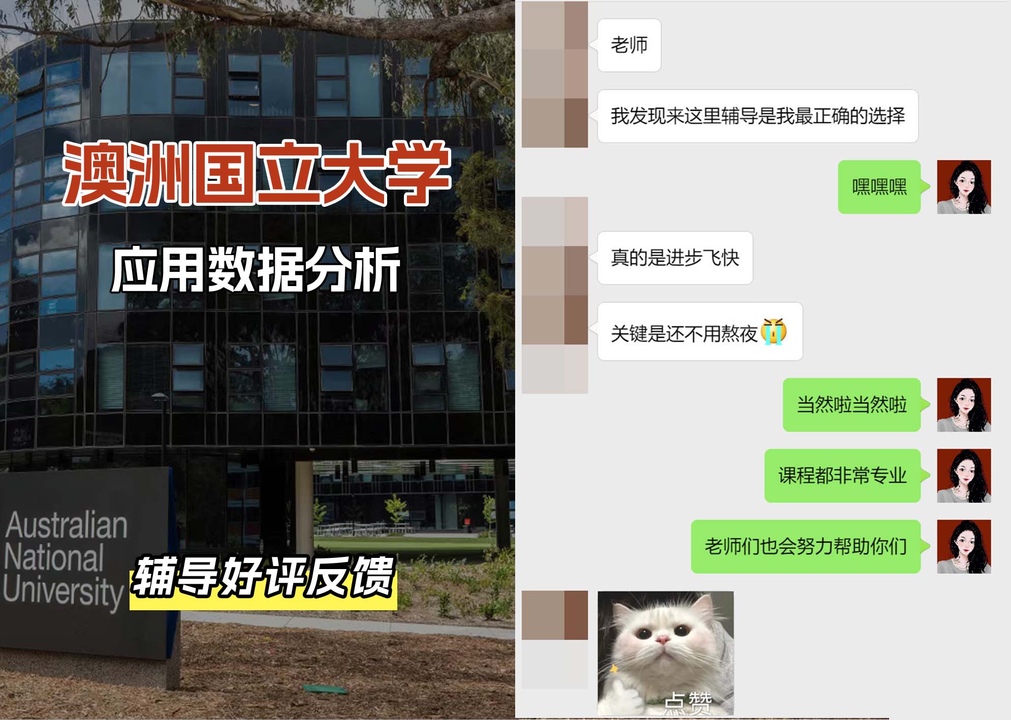 ANU澳洲国立大学应用数据分析辅导好评反馈（二）