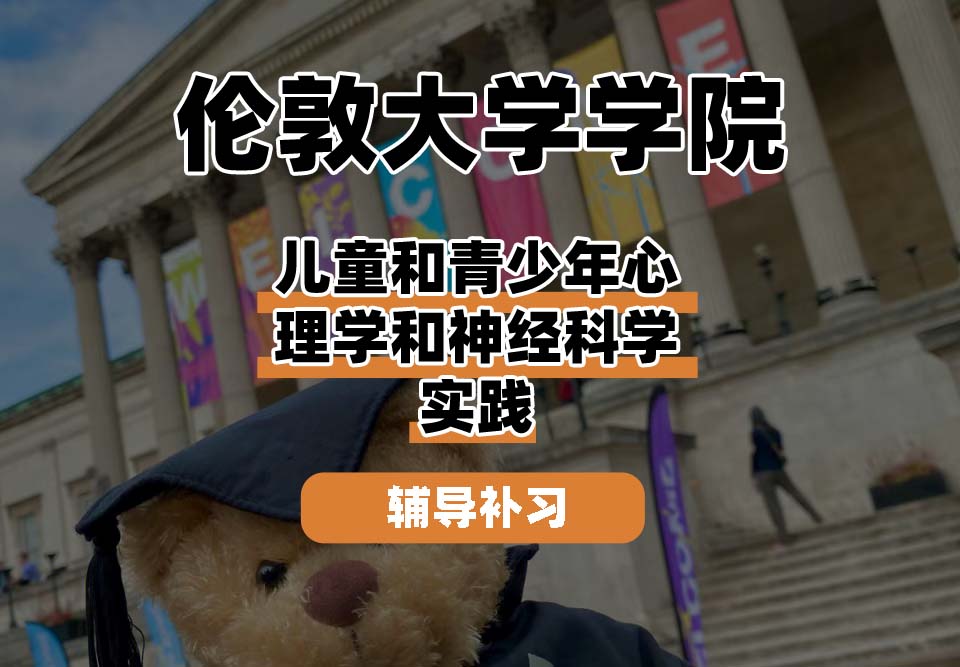 伦敦大学学院UCL儿童和青少年心理学和神经科学实践辅导补习补课