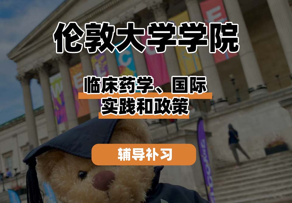 伦敦大学学院UCL临床药学、国际实践和政策辅导补习补课
