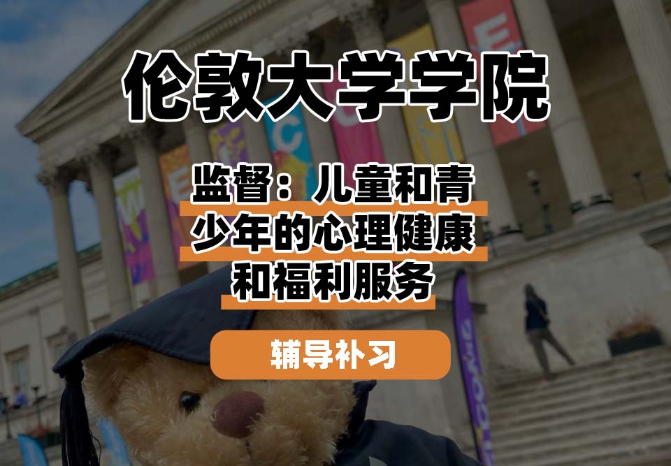 伦敦大学学院UCL监督：儿童和青少年的心理健康和福利服务辅导补习补课