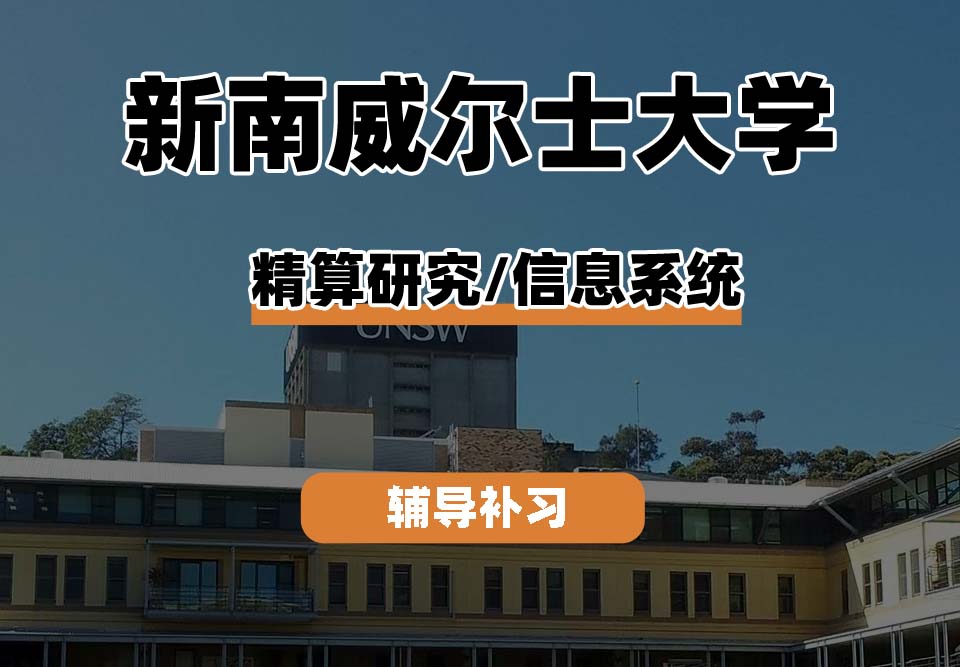 新南威尔士大学UNSW精算研究/信息系统辅导补习补课