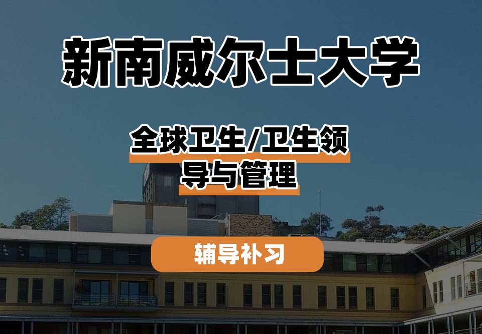 新南威尔士大学UNSW全球卫生/卫生领导与管理辅导补习补课