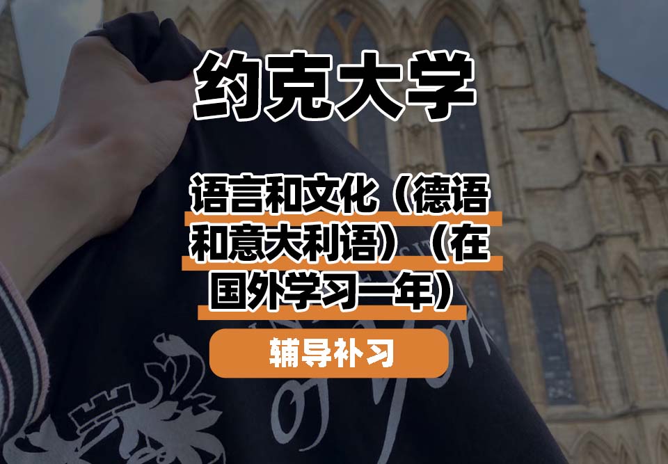 约克大学UOY语言和文化（德语和意大利语）（在国外学习一年）辅导补习补课