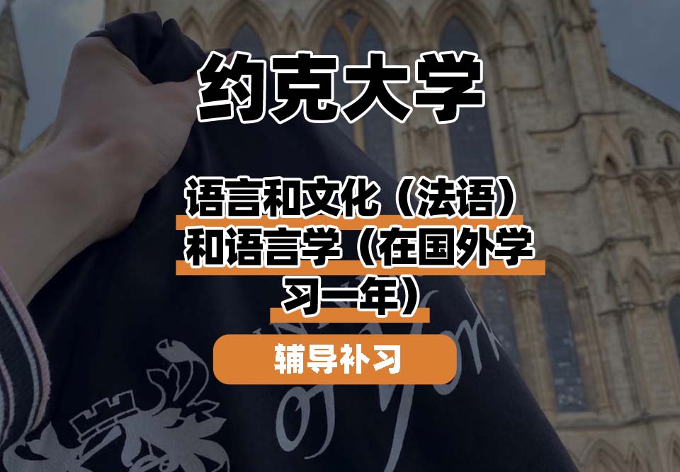 约克大学UOY语言和文化（法语）和语言学（在国外学习一年）辅导补习补课