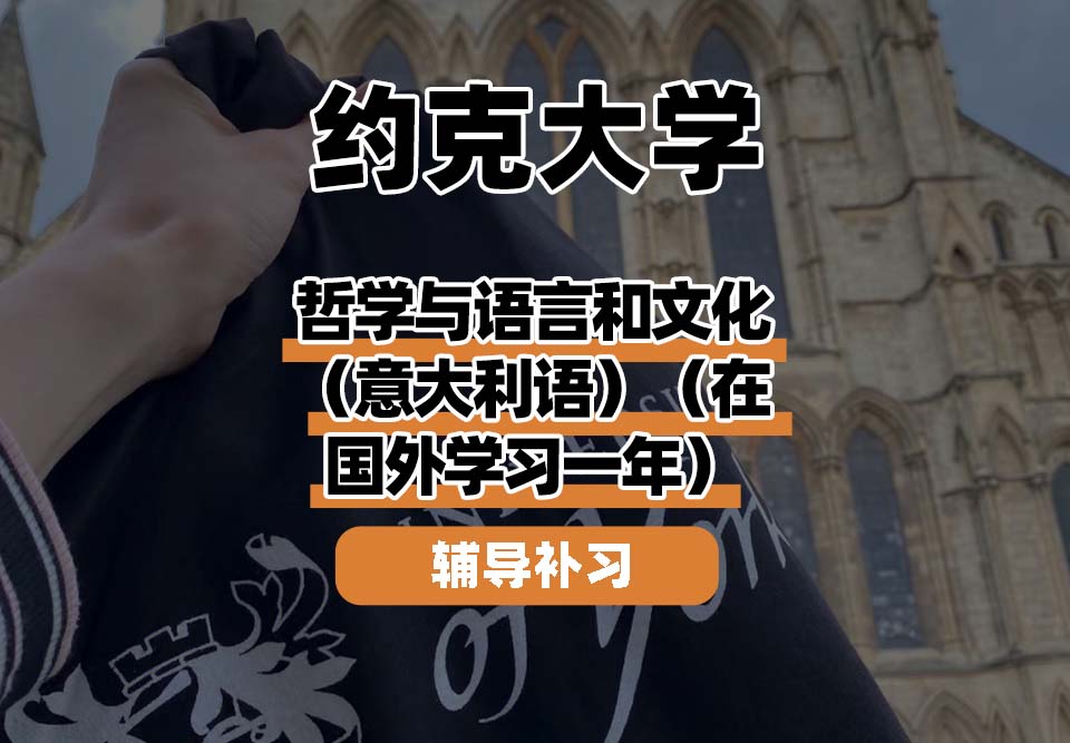 约克大学UOY哲学与语言和文化（意大利语）（在国外学习一年）辅导补习补课