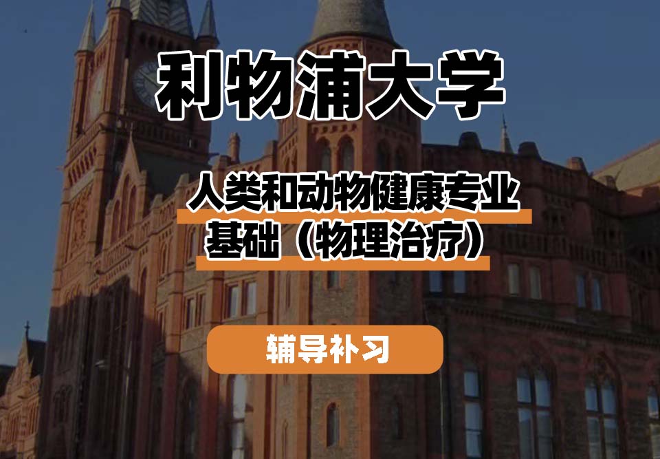 利物浦大学UOL利大人类和动物健康专业基础(物理治疗)辅导补习补课