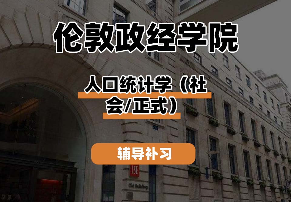 伦敦政治经济学院LSE伦敦政经人口统计学（社会/正式）辅导补习补课