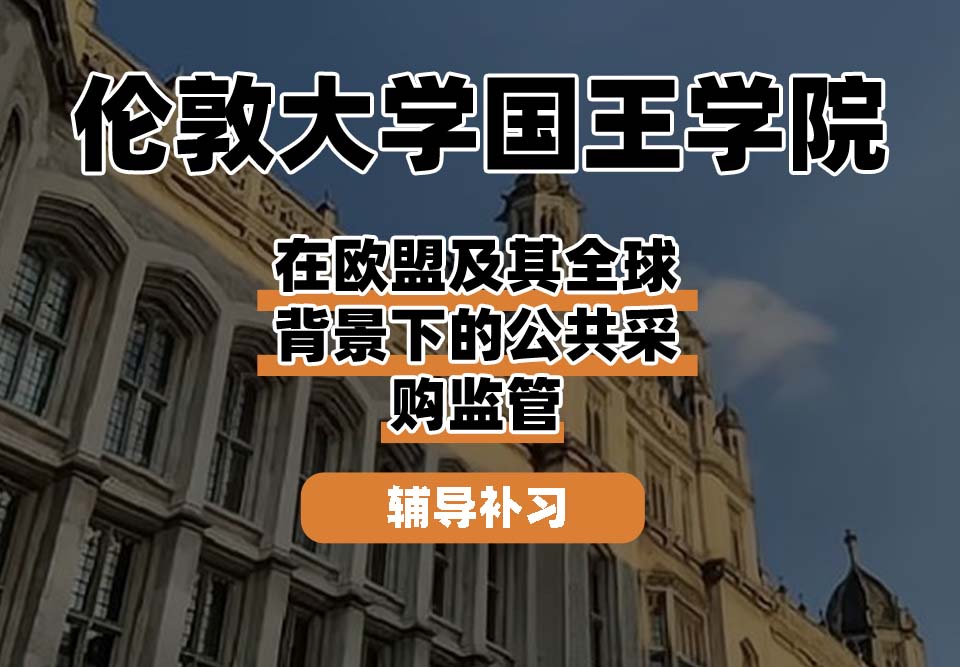伦敦大学国王学院KCL国王学院欧盟及其全球背景下的公共采购法规辅导补习补课