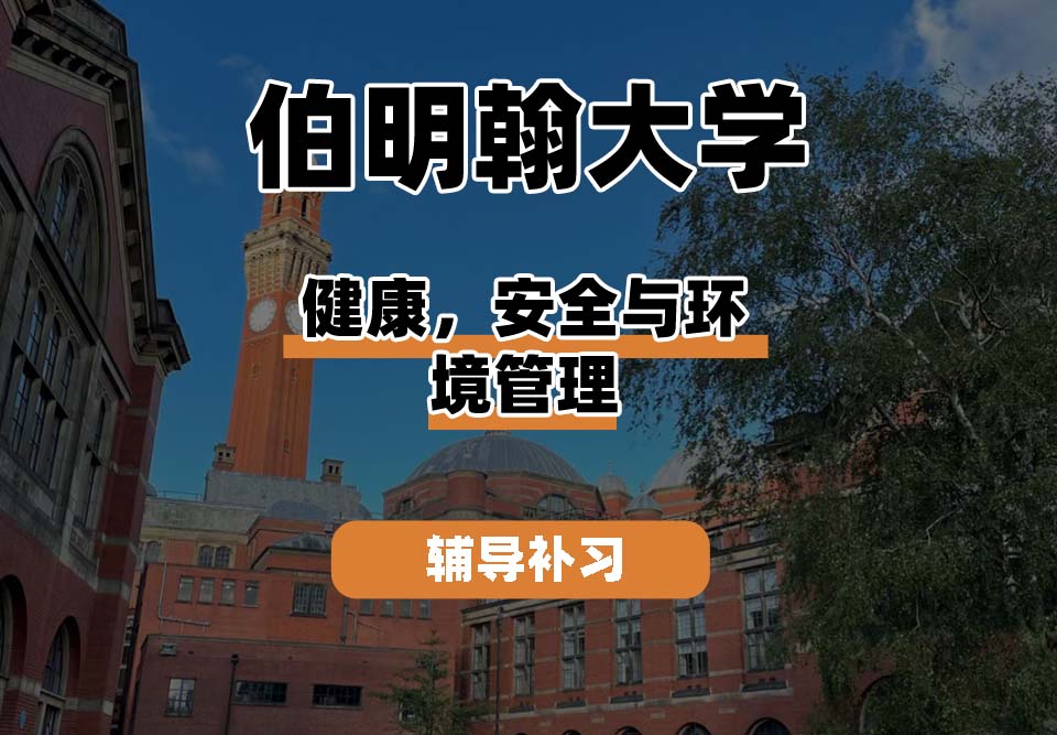 伯明翰大学UOB伯大健康，安全与环境管理辅导补习补课