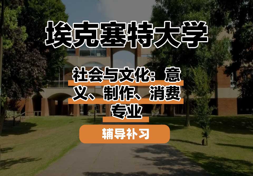 埃克塞特大学EXON埃大社会与文化：意义、制作、消费辅导补习补课