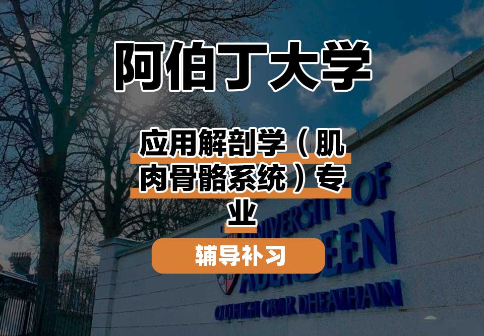 阿伯丁大学ABDN应用解剖学（肌肉骨骼系统）辅导补习补课