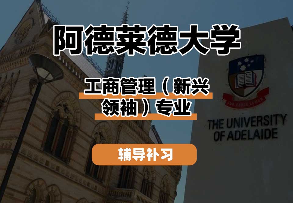 阿德莱德大学ADELAIDE阿大工商管理（新兴领袖）辅导补习补课