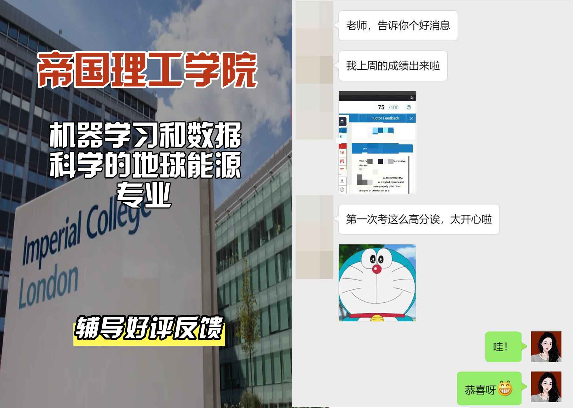 帝国理工IC机器学习和数据科学的地球能源辅导好评反馈