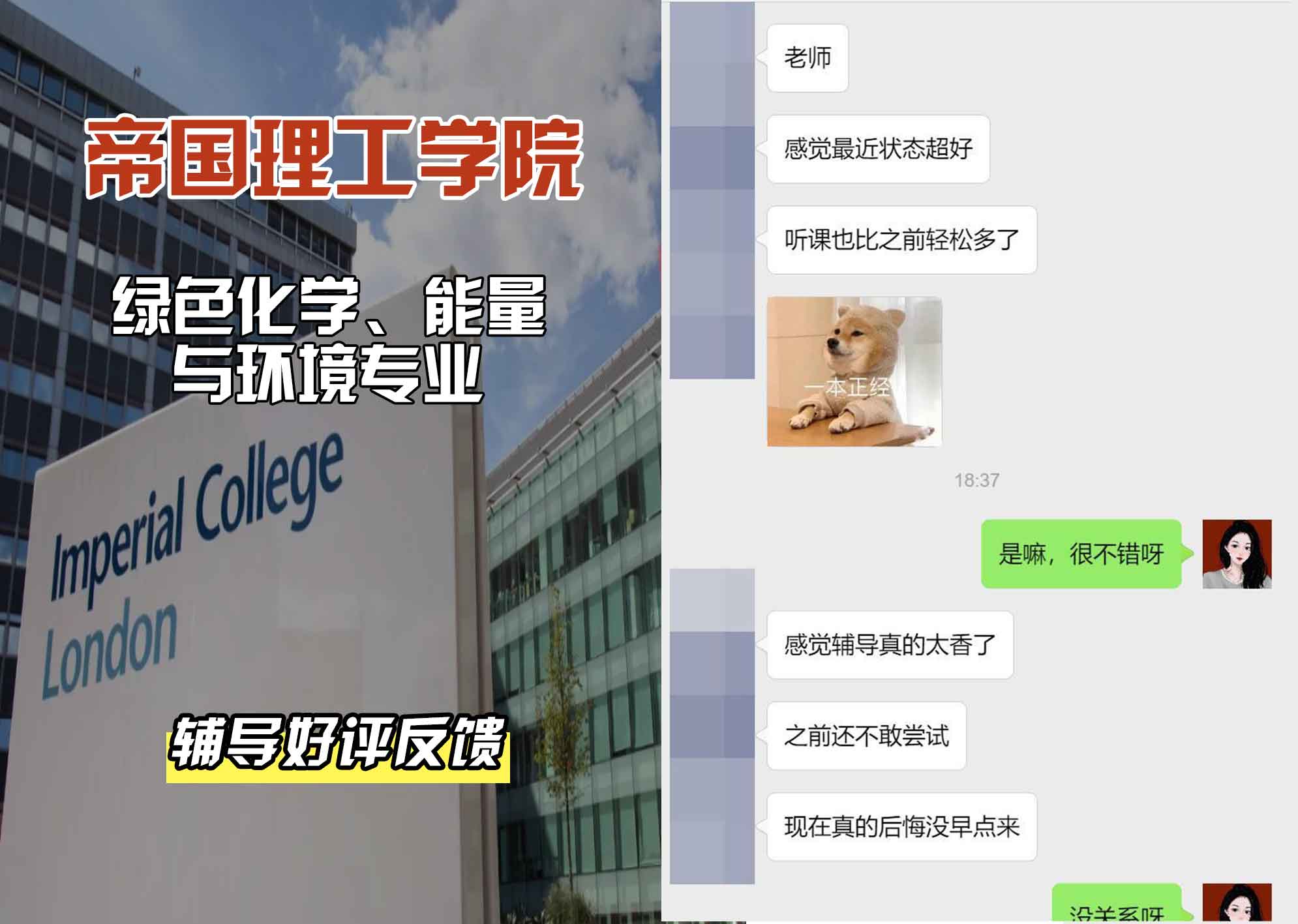 帝国理工IC绿色化学、能量与环境辅导好评反馈