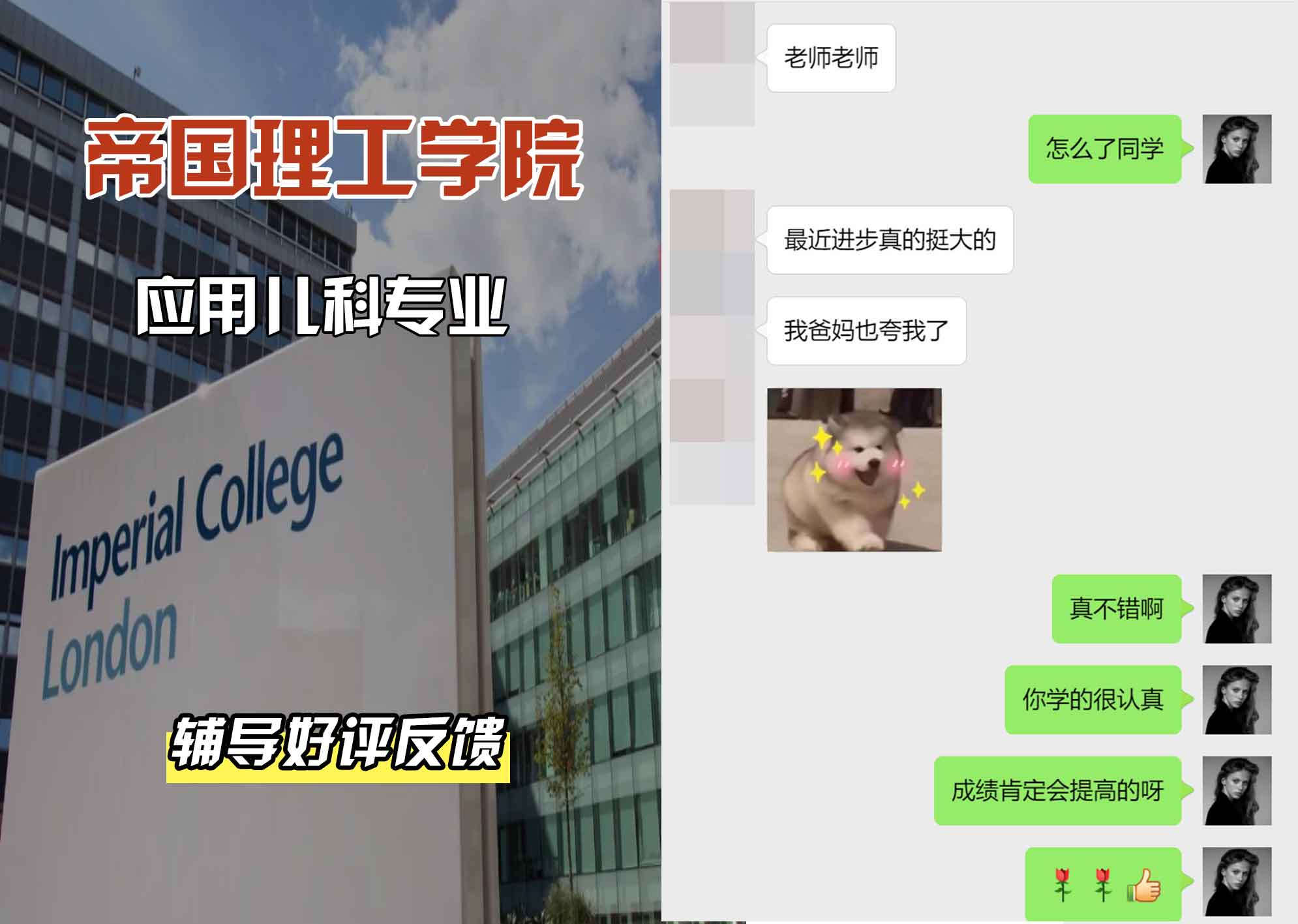 帝国理工IC应用儿科辅导好评反馈