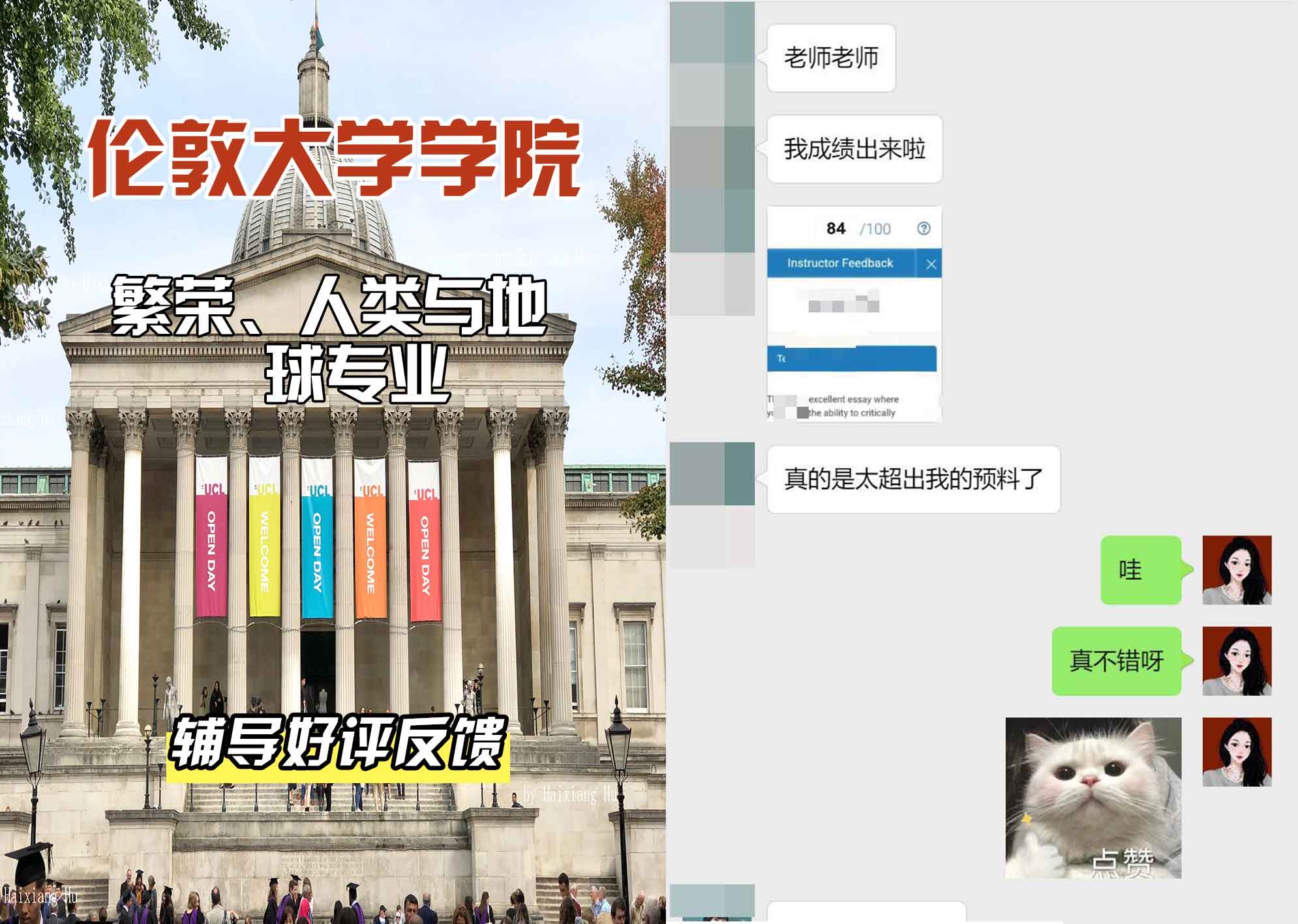 伦敦大学学院UCL繁荣、人类与地球辅导好评反馈