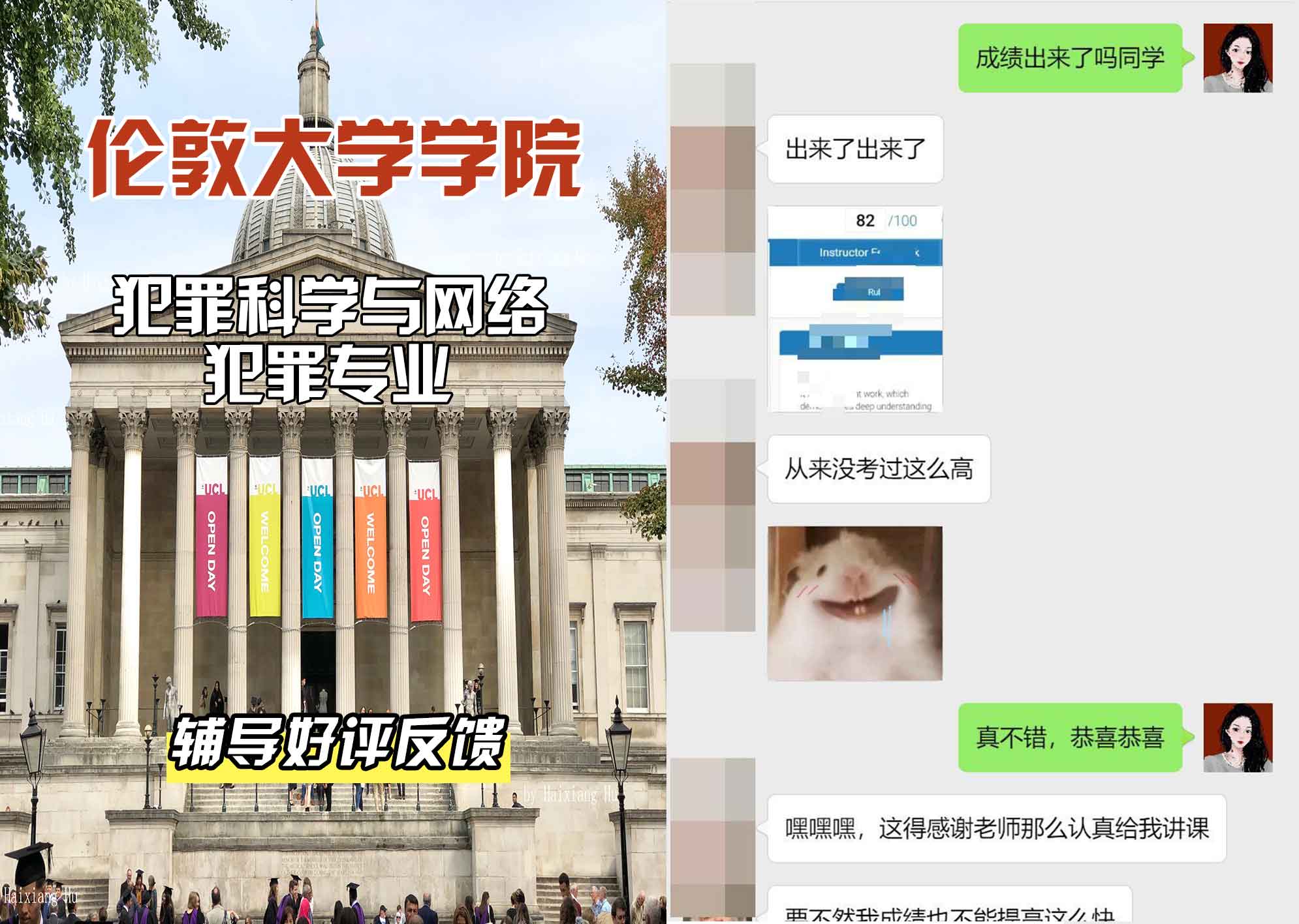 伦敦大学学院UCL犯罪科学与网络犯罪辅导好评反馈