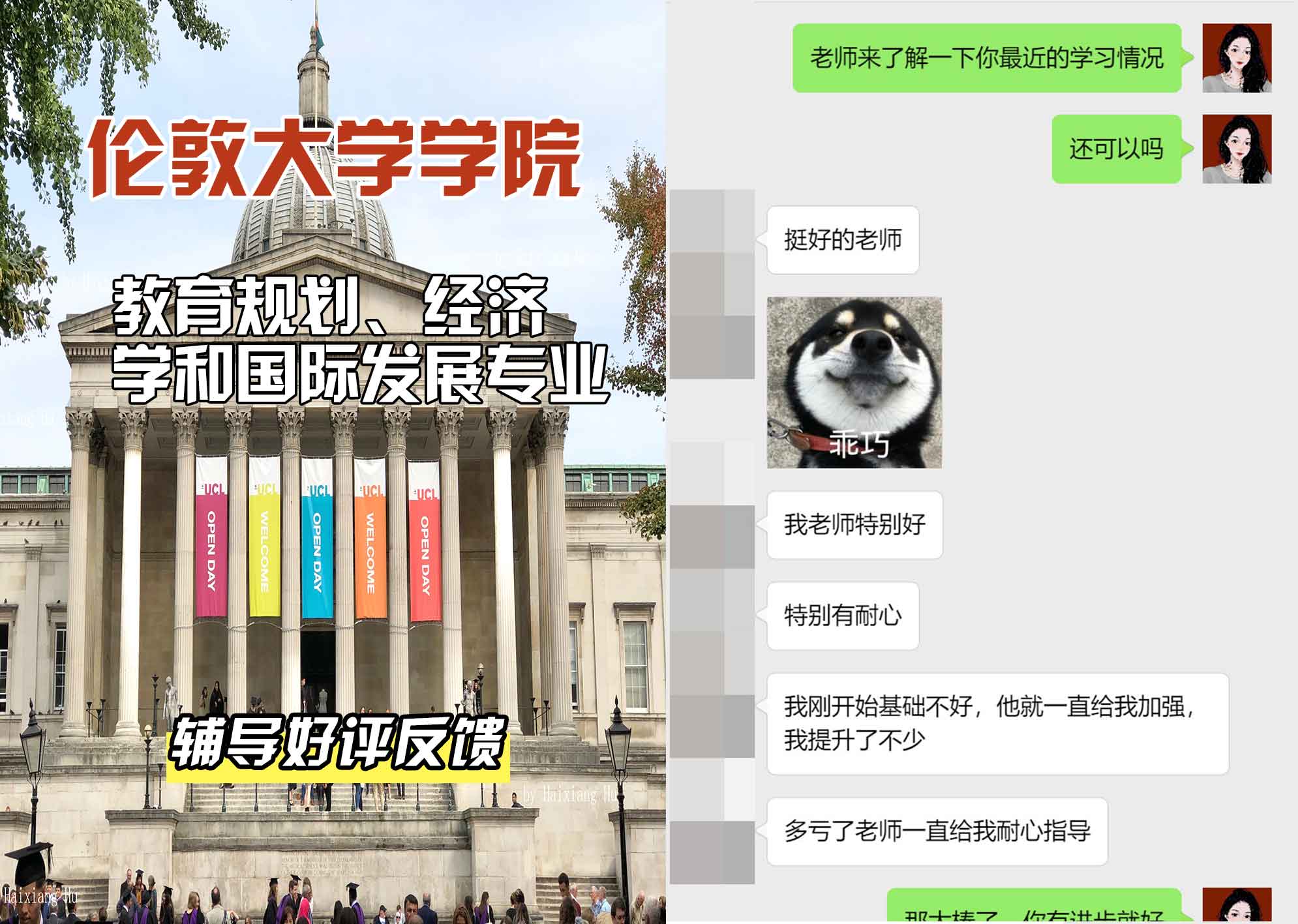 伦敦大学学院UCL教育规划、经济学和国际发展辅导好评反馈