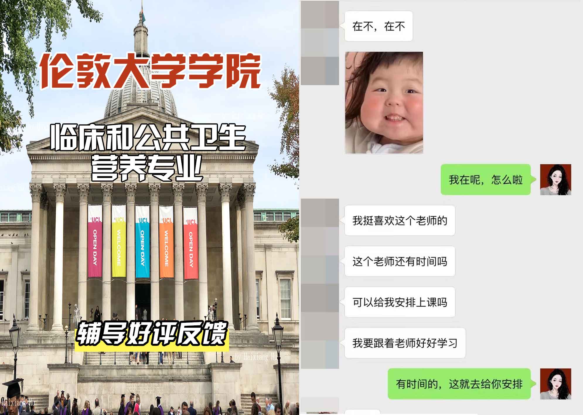 伦敦大学学院UCL临床和公共卫生营养辅导好评反馈