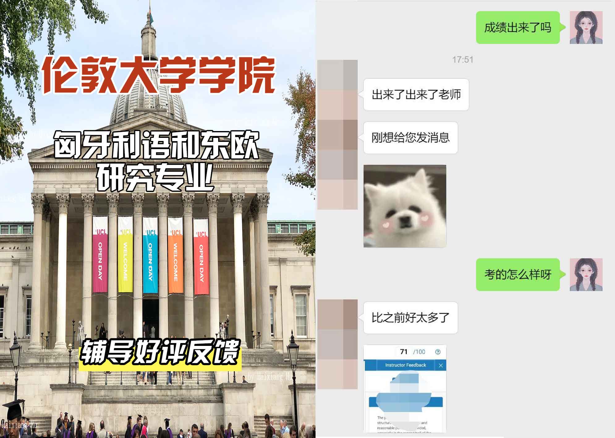伦敦大学学院UCL匈牙利语和东欧研究辅导好评反馈