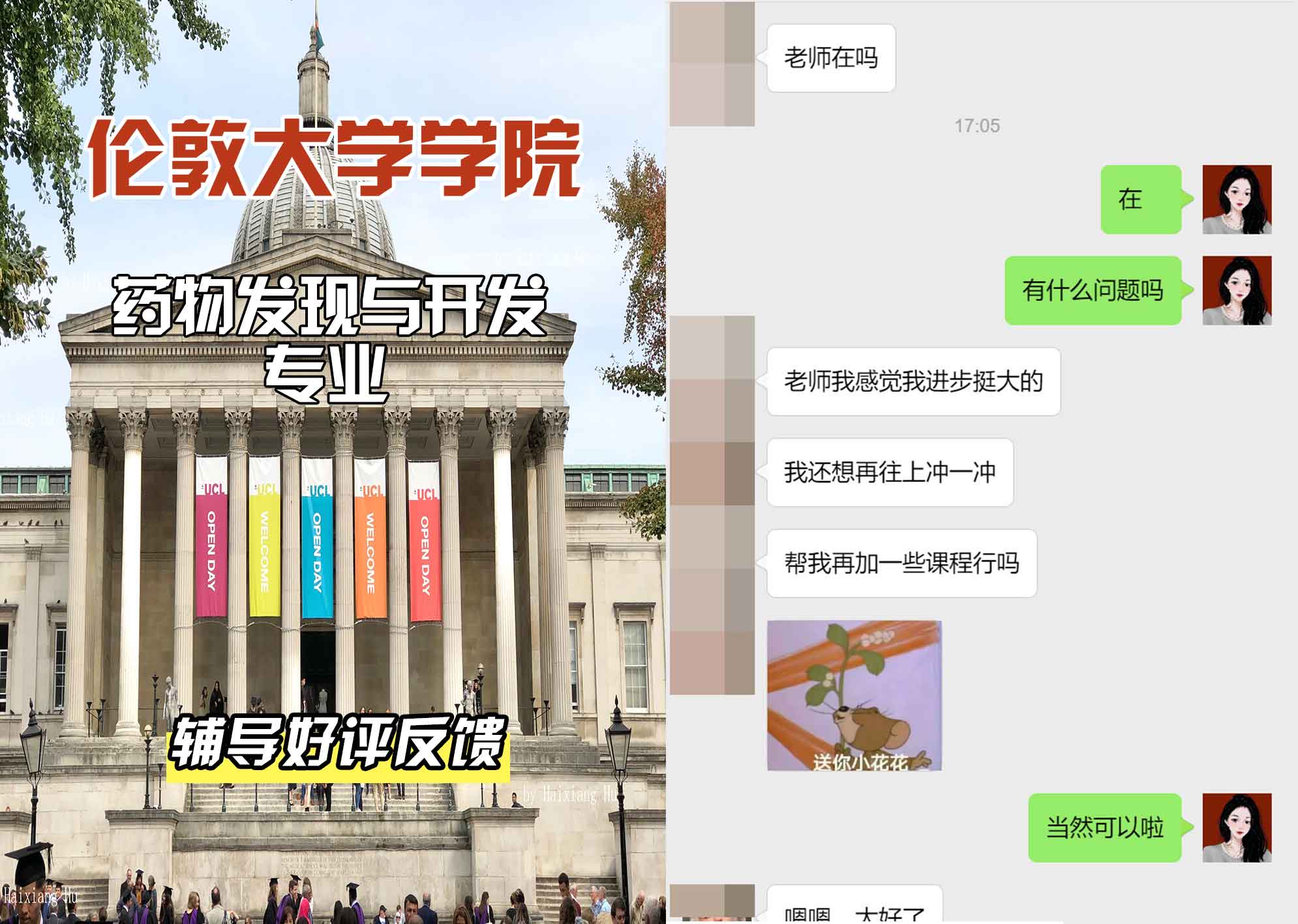 伦敦大学学院UCL药物发现与开发辅导好评反馈