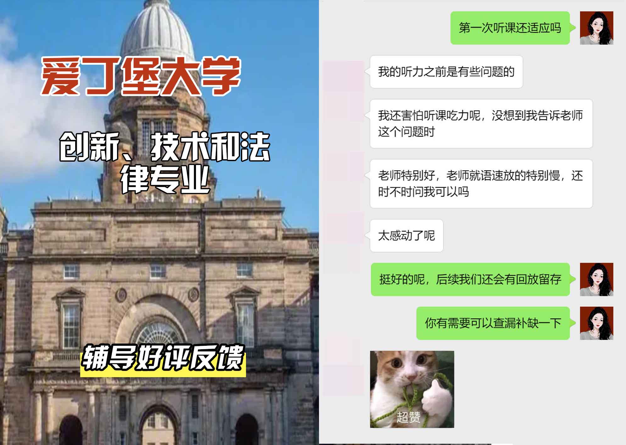 爱丁堡大学爱大创新、技术和法律辅导好评反馈