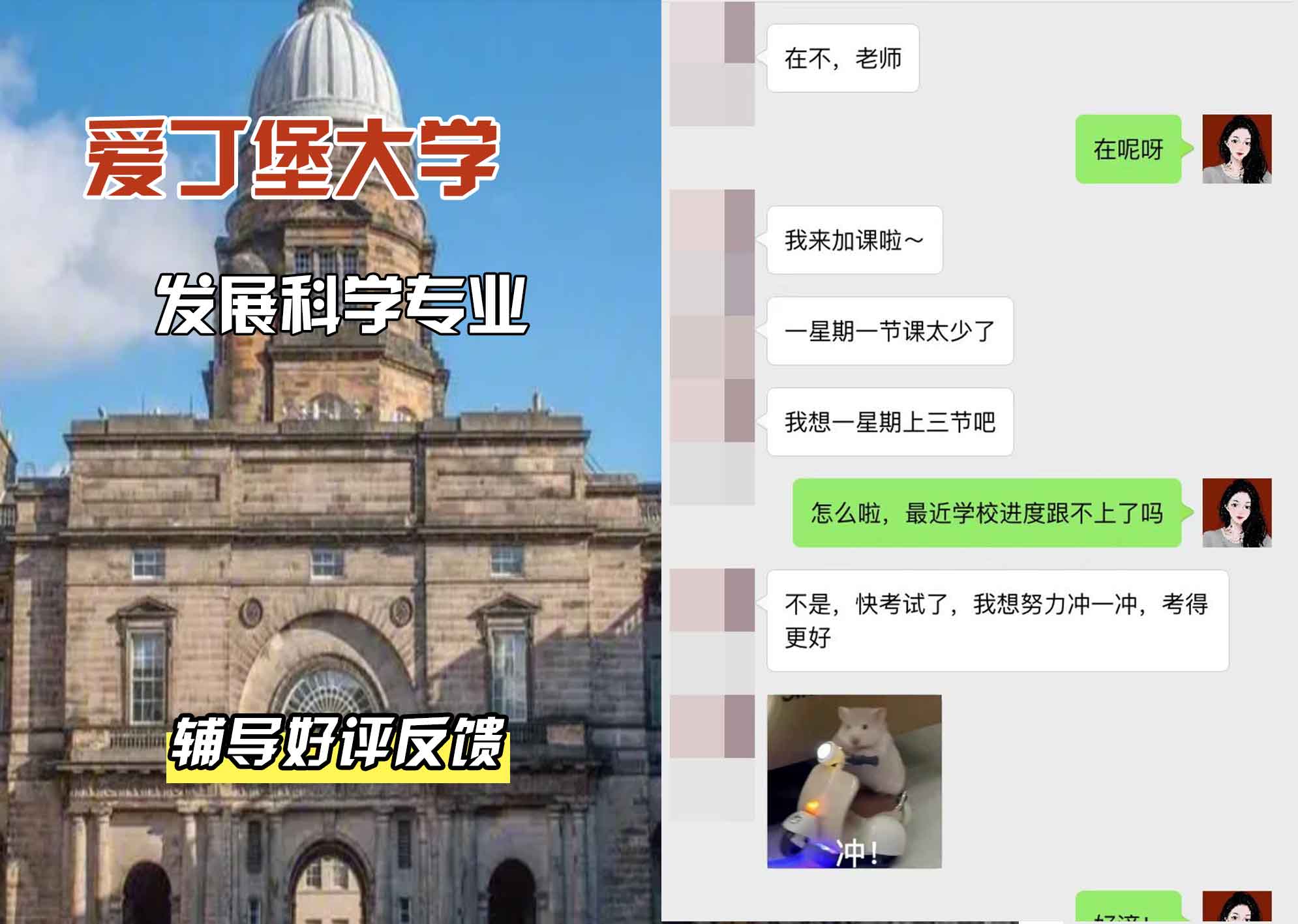 爱丁堡大学爱大发展科学辅导好评反馈