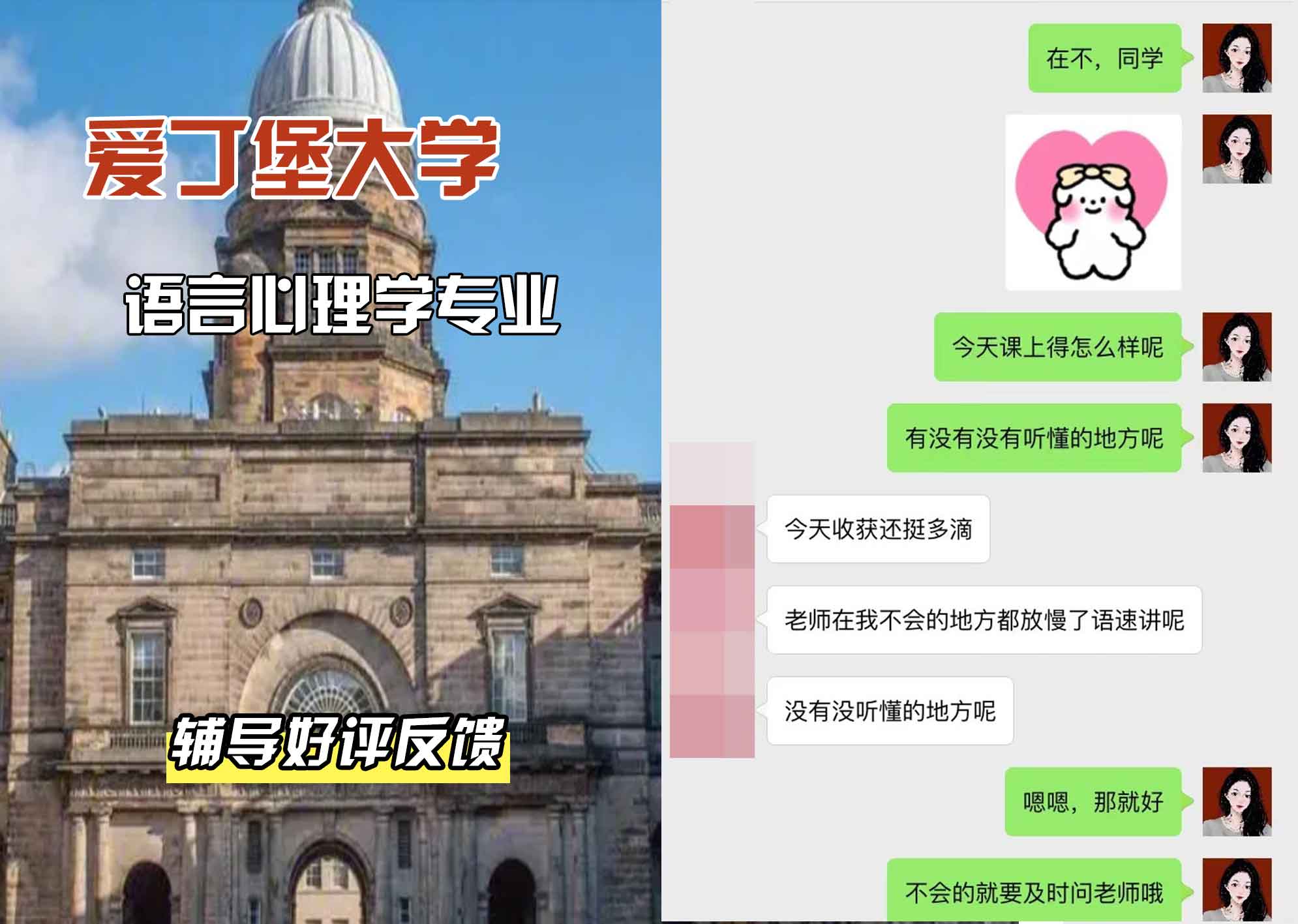 爱丁堡大学爱大语言心理学辅导好评反馈
