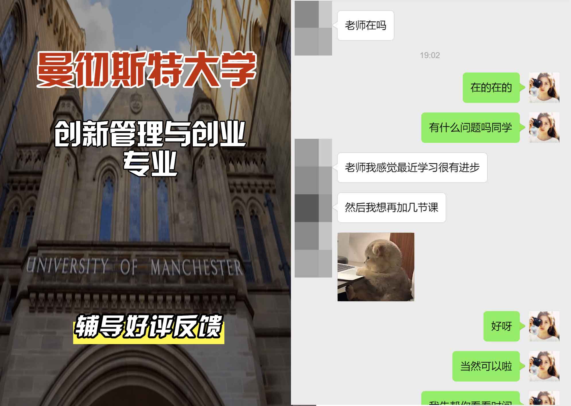曼彻斯特大学曼大创新管理与创业辅导好评反馈