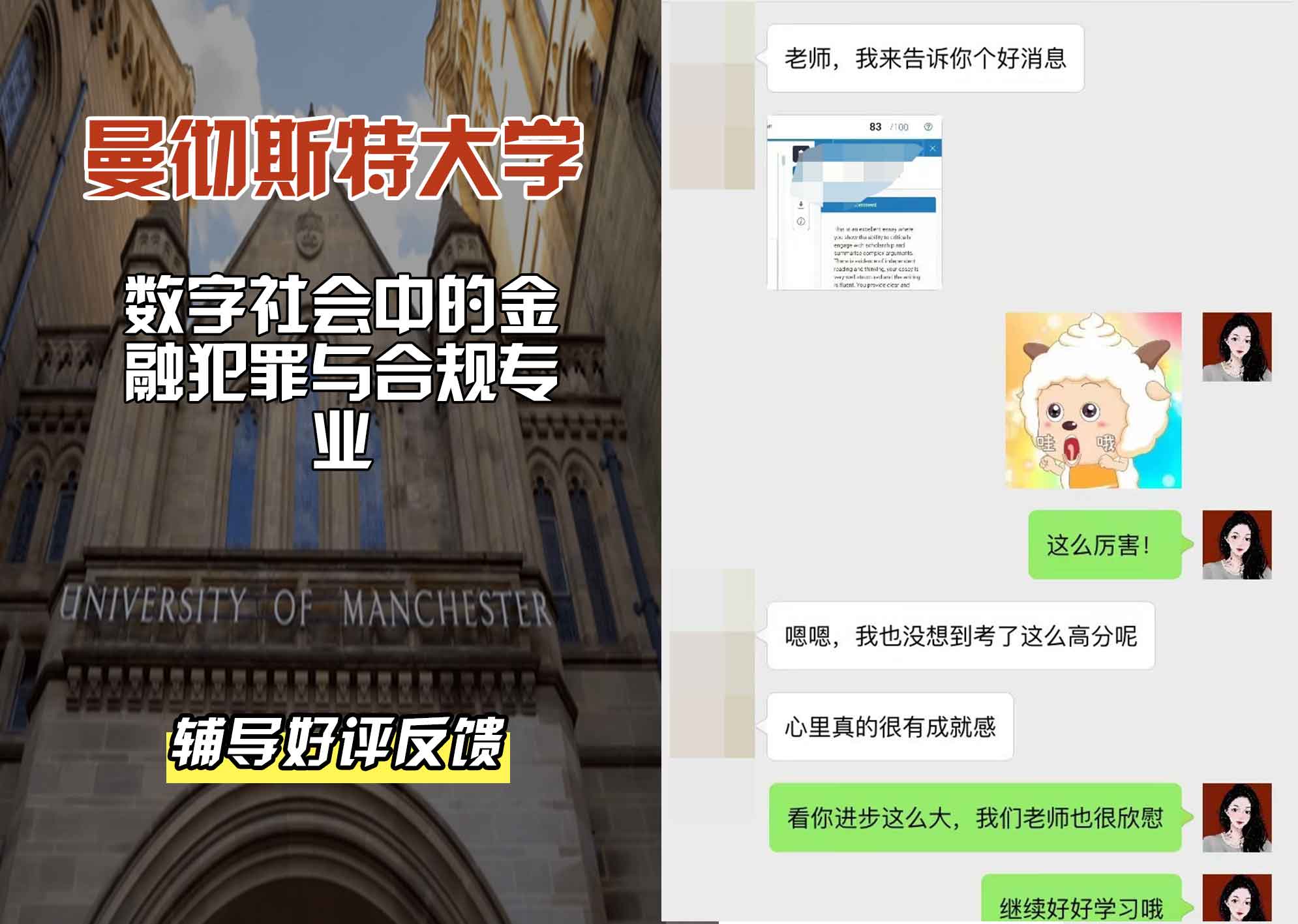 曼彻斯特大学曼大数字社会中的金融犯罪与合规辅导好评反馈
