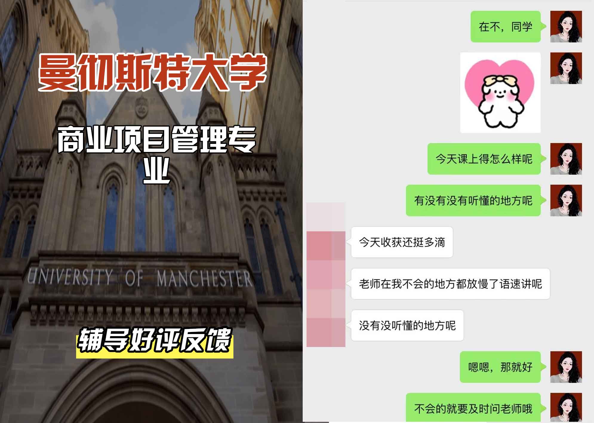 曼彻斯特大学曼大商业项目管理辅导好评反馈