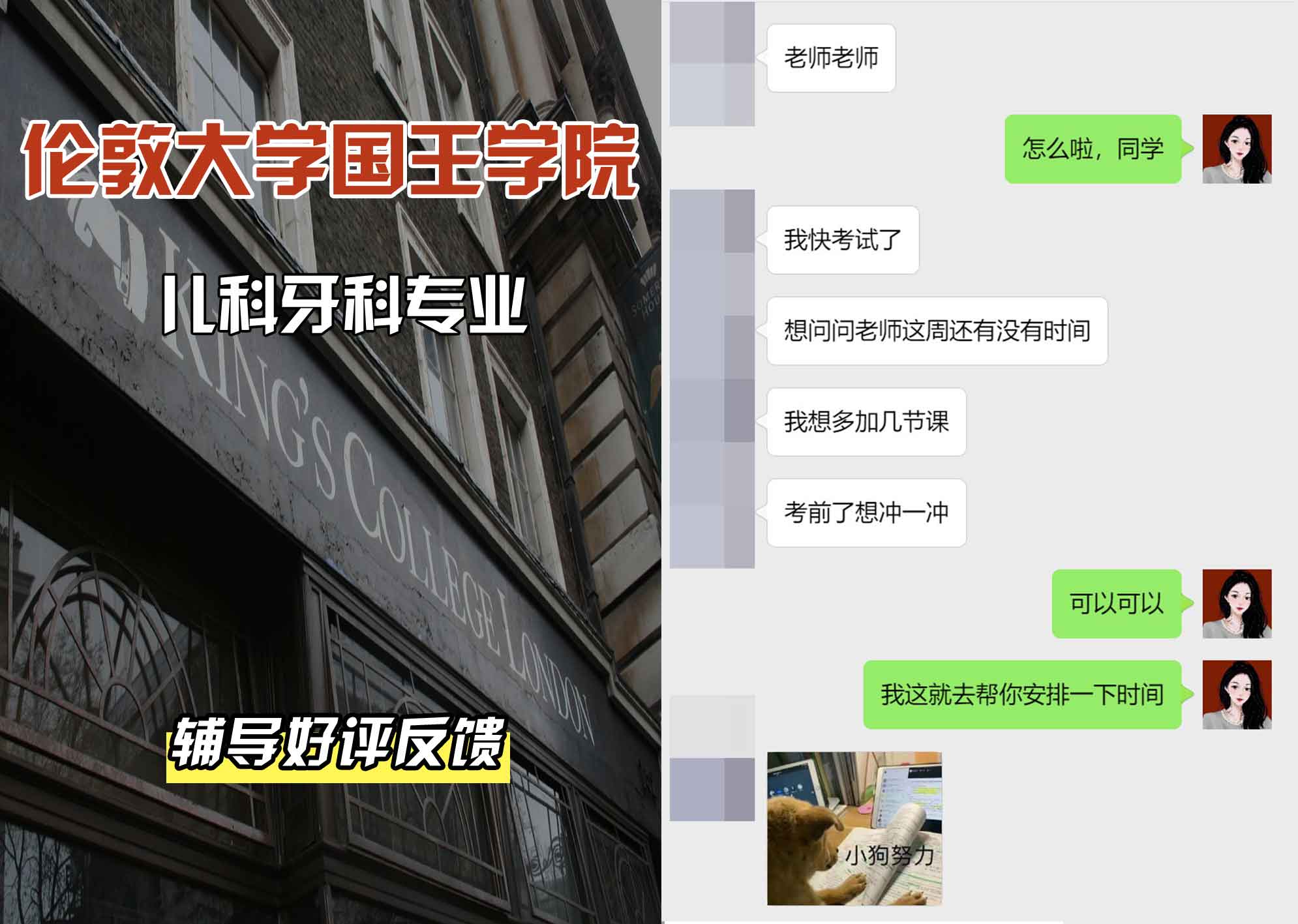 国王学院KCL儿科牙科辅导好评反馈